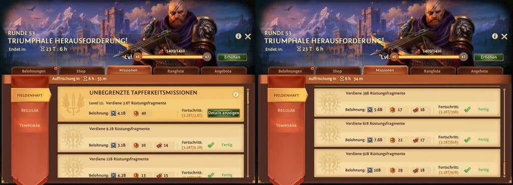 TH Heldenhafte tägliche Missionen