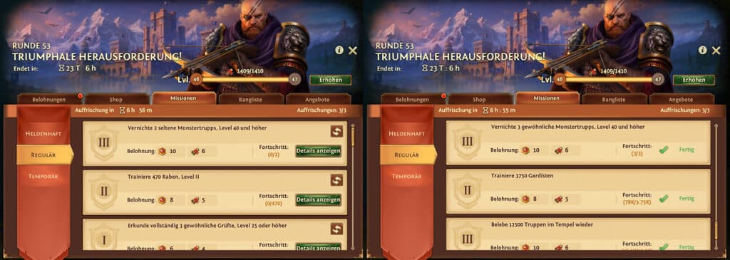 TH Reguläre tägliche Missionen