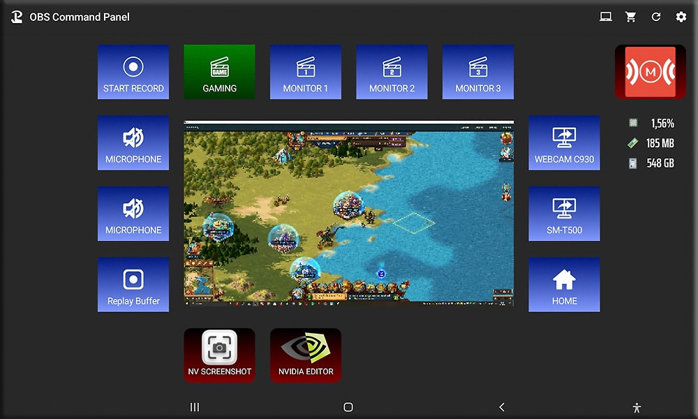OBS Command Panel